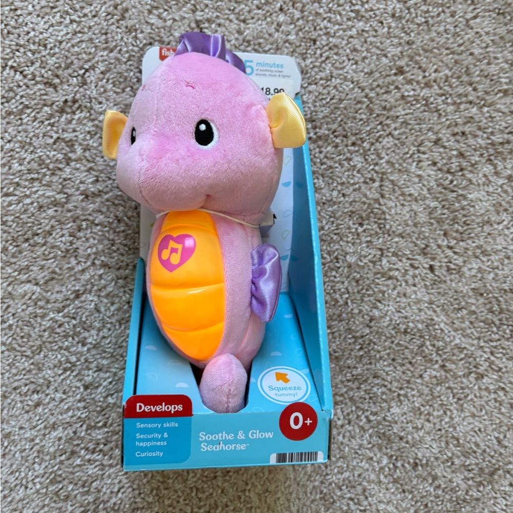 Mattel Pink and Purple Soothe & Glow Seahorse